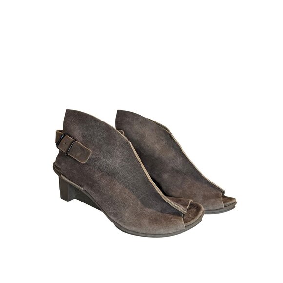 NEW Trippen Womens Mandarin Heeled Sandal Brown Leather UK 39 US 8.5 $392 [jb] - Picture 2 of 11